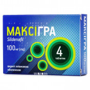 Максигра таблетки для потенции по 100 мг, 4 шт.