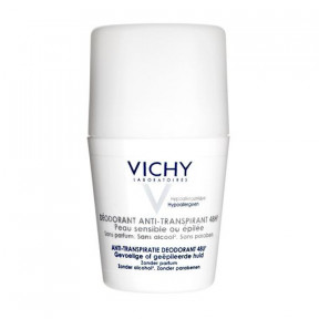 Дезодорант-антиперспірант Vichy кульковий, 48 годин захисту, для чутливої шкіри, 50 мл