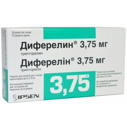 Диферелін порошок для суспензії для ін'єкцій пролонгованої дії, 3,75 мг