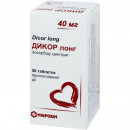 Дикор Лонг таблетки при стенокардії по 40 мг, 50 шт.