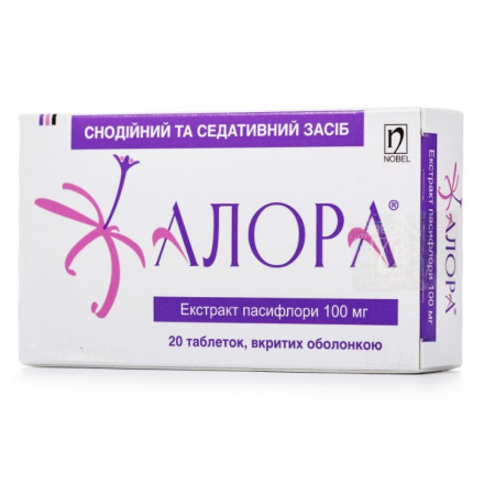 Алора таблетки успокоительные по 100 мг, 20 шт.