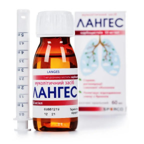 Лангес муколитический раствор 50 мг/мл 60 мл