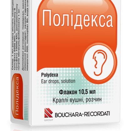 Полидекса капли при отите, 10,5 мл