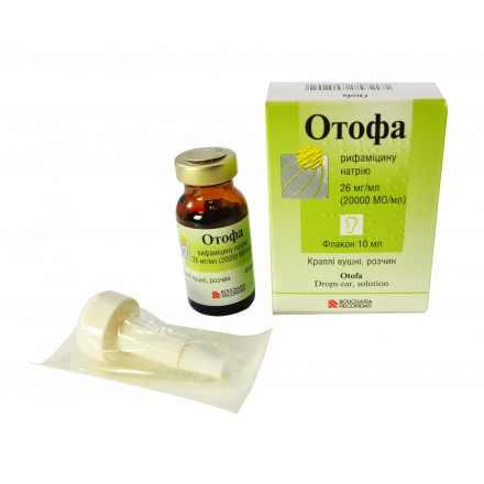 Отофа краплі при отиті, 26 мг, 10 мл