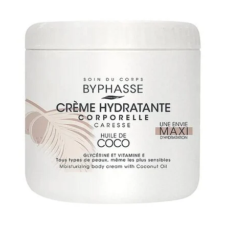 Byphasse зволожувальний крем для тіла  з кокосовою олією  500 мл