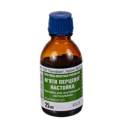 М'яти перцевої настойка, 25 мл - Тернофарм