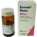 Кетонал форте таблетки по 100 мг, 20 шт.