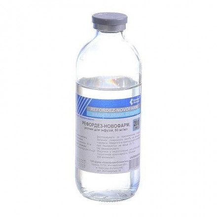Рефордез-Новофарм розчин для інфузій 6%, 200 мл