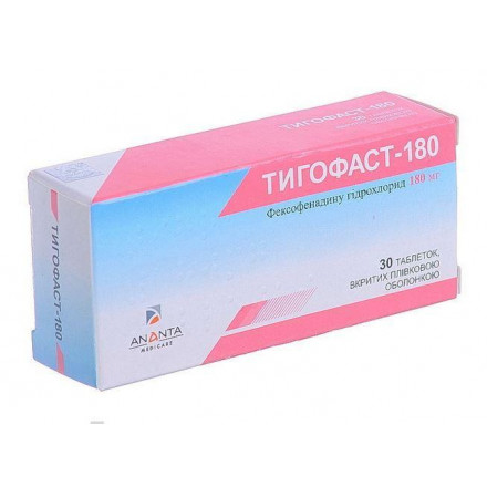 Тигофаст 180 мг N30 таблетки