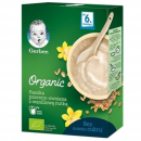 Суха каша безмолочна Gerber Organic Пшенично-вівсяна, ваніль, 240 г