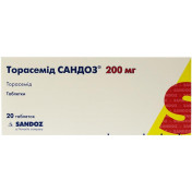 Торасемид Сандоз таблетки по 200 мг, 20 шт. - Салютас Фарма
