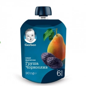Фруктове пюре Gerber Груша і чорнослив, 90 г