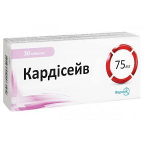 Кардісейв таблетки по 75 мг, 30 шт.