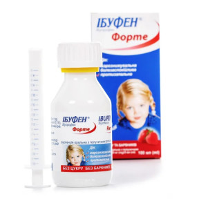 Ибуфен форте cуспензия оральная со вкусом клубники,200 мг/5 мл, 100 мл