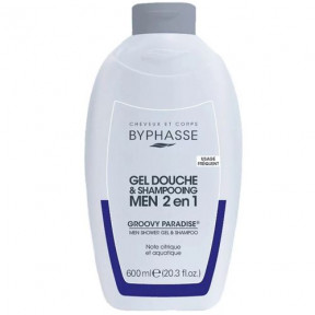 Byphasse чоловічий гель-шампунь для душу  2 в1 Groovy Paradise 600 мл