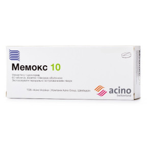 Мемокс таблетки от болезни Альцгеймера по 10 мг, 60 шт.