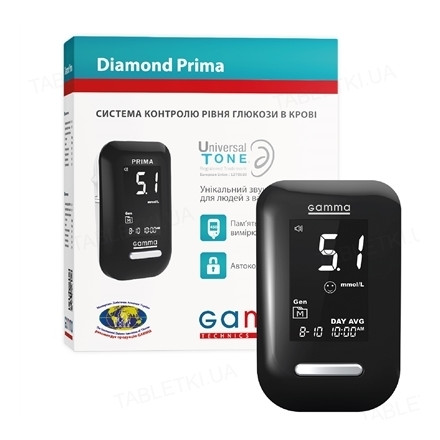 Глюкометр gamma diamond prima