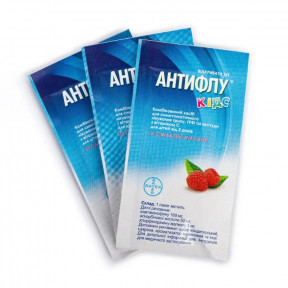 АнтиФлу Кідс жарознижуючий засіб для дітей, порошок в пакетиках, 5 шт.
