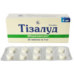 Тізалуд таблетки по 4 мг, 30 шт.