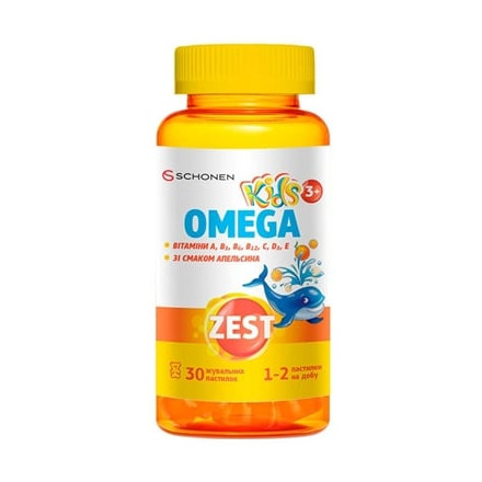 Зест Кідз Омега жувальні пастилки №30