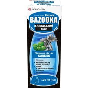 Базука Ісландський мох, еліксир у флаконі 120 мл, дієтична добавка