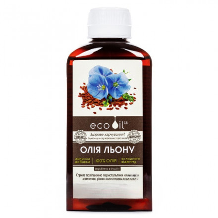 Олія льону, 200 мл - ТМ Екооіл