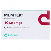Мемтек таблетки при хворобі Альцгеймер по 10 мг, 30 шт.