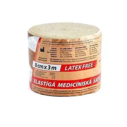 Бинт мед. еласт. 8смх3м Лаума модель 2 latex free