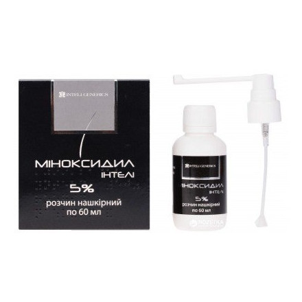 Миноксидил Інтел розчин проти випадіння волосся 5%, 60 мл
