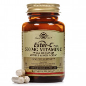 Солгар Естер-С плюс Вітамін С в капсулах по 500 мг, 50 шт.