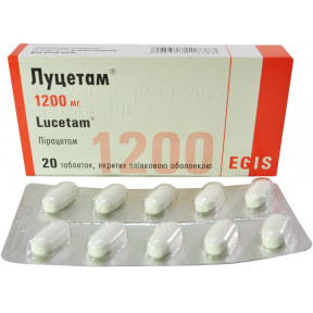 Луцетам таблетки 1200 мг, по 20 шт.