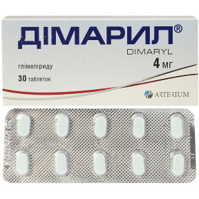 Дімарил 4 мг таблетки №30