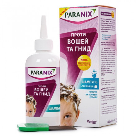 Паранікс шампунь для лікування педикульозу з гребінцем, 200 мл
