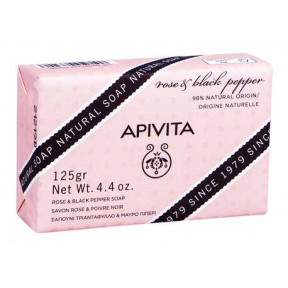 Apivita мило з трояндою і чорним перцем 125 г