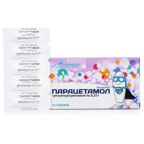 Парацетамол супозиторії 330 мг №10 Монфарм