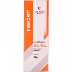 Левасепт розчин для інфузій, 500 мг/100 мл, 100 мл