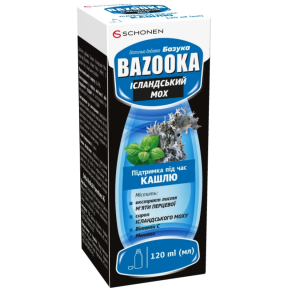 Базука Ісландський мох, еліксир у флаконі 120 мл, дієтична добавка