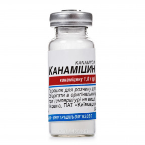 Канаміцин порошок для розчину для ін'єкцій у флаконі по 1 г