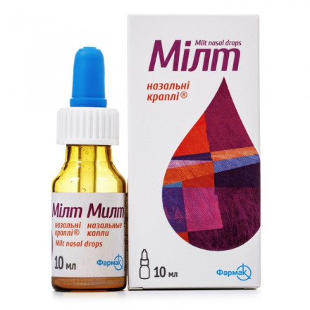 Мілт краплі назальні від закладенності носа, 10 мл