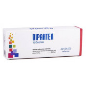 Пірантел таблетки по 250 мг, 30 шт.