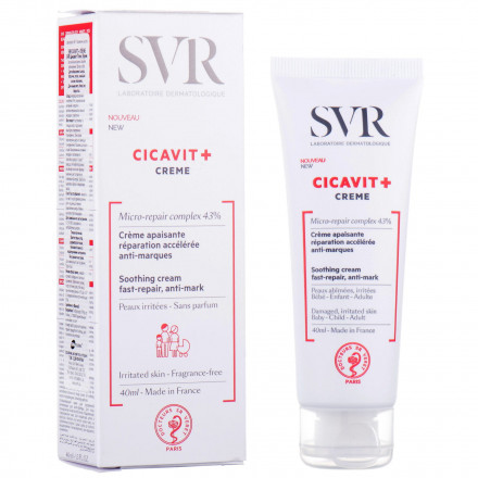 Крем SVR Cicavit+ успокаивающий для поврежденной и раздраженной кожи, 40 мл