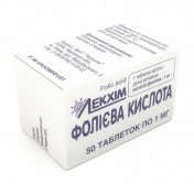 Фолиевая кислота таблетки по 1 мг, 50 шт. - Лекхим
