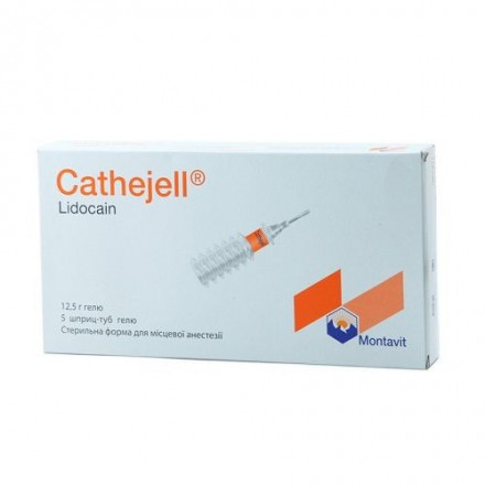 Катеджель з лідокаїном гель в шприці-тубі 12,5 г, 5 шт.