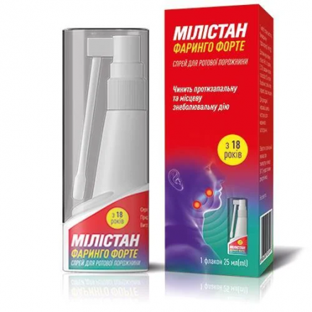 Мілістан фаринг.форт.спр.0,3% 25мл