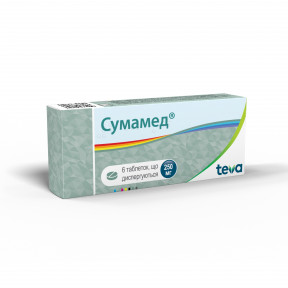 Сумамед таблетки що диспергуються по 250 мг, 6 шт.