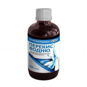 Перекись водню р-р 3% 200 мл полім. фл. "DR. BAUER"