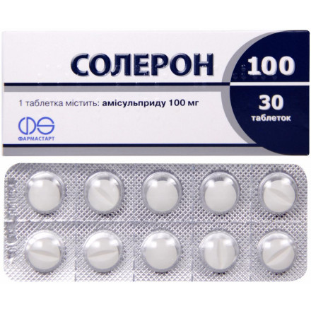 Солерон таблетки від шизофренії по 100 мг, 30 шт.