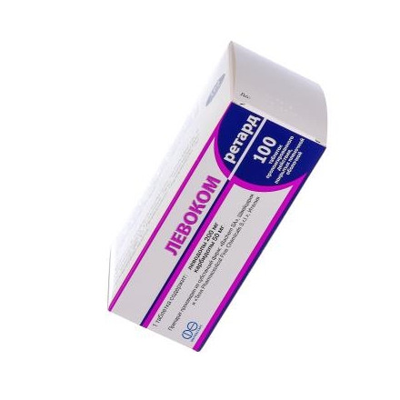 Левоком Ретард таблетки при болезни Паркинсона, 200 мг/50 мг, 100 шт.