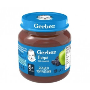 Фруктовое пюре Gerber Яблоко и чернослив, 130 г