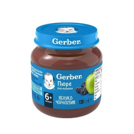 Фруктовое пюре Gerber Яблоко и чернослив, 130 г